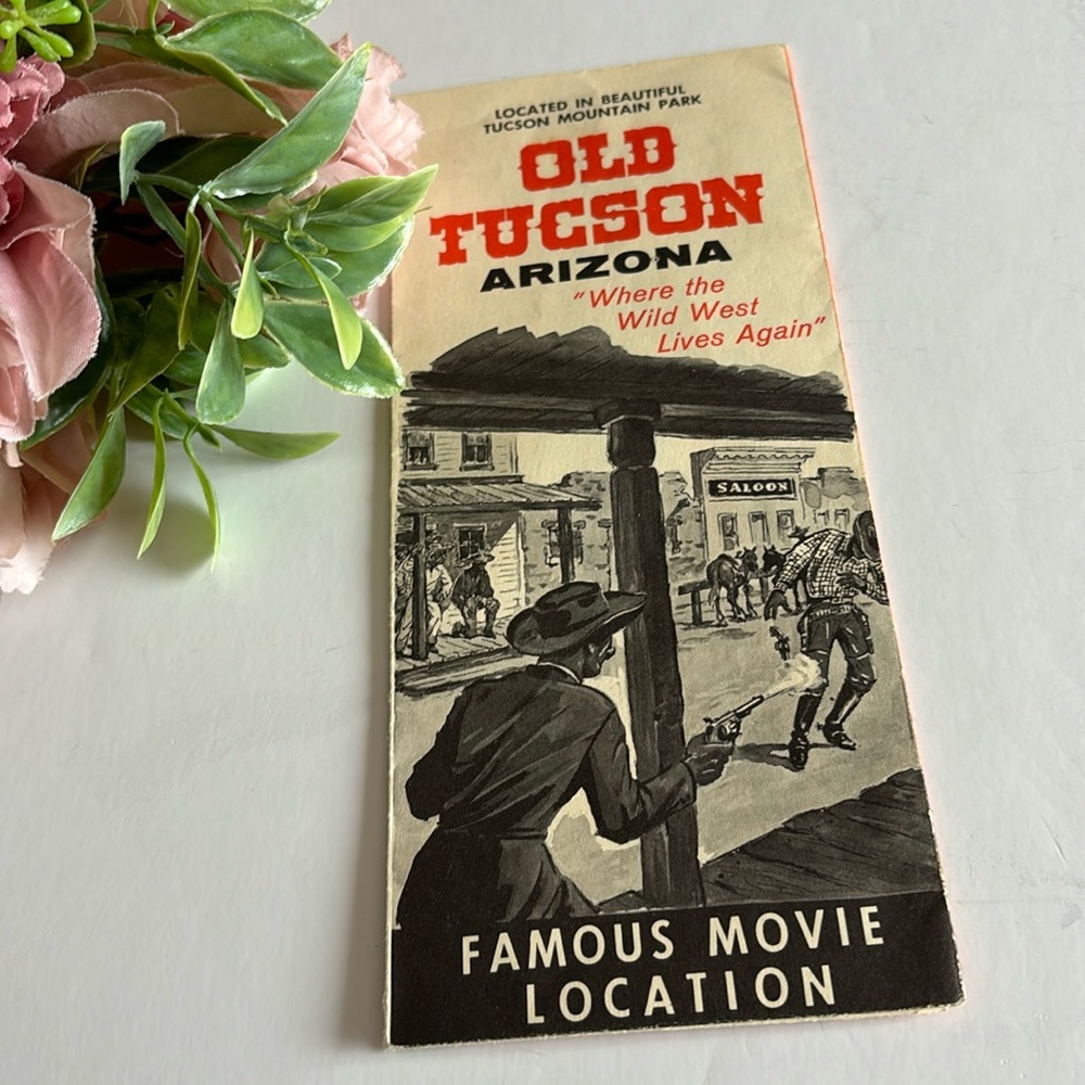 Old Tucson Pamphlet VTG Antique Old Tucson Pamphlet Vintage Western Movie